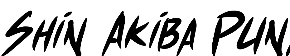 Shin Akiba Punx Bold Italic Font Download Free